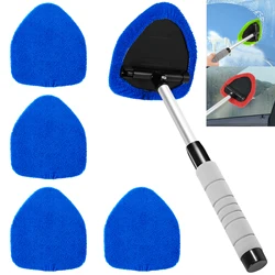 Car Windshield Water Scraping Telescopic Car Glass Car Window Wiper Auto Cleaning Tools Window Cleaning Brush Cleaning Cloth