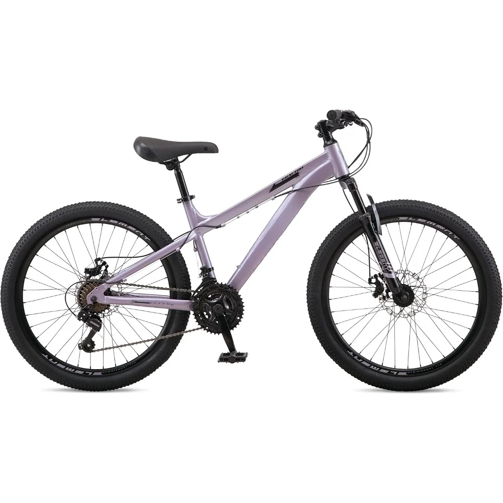 Grafton Boys and Girls Mountain Bike, Hardtail, 21-Speed Drivetrain, 14.5-Inch Aluminum Frame, 24-Inch Wheels