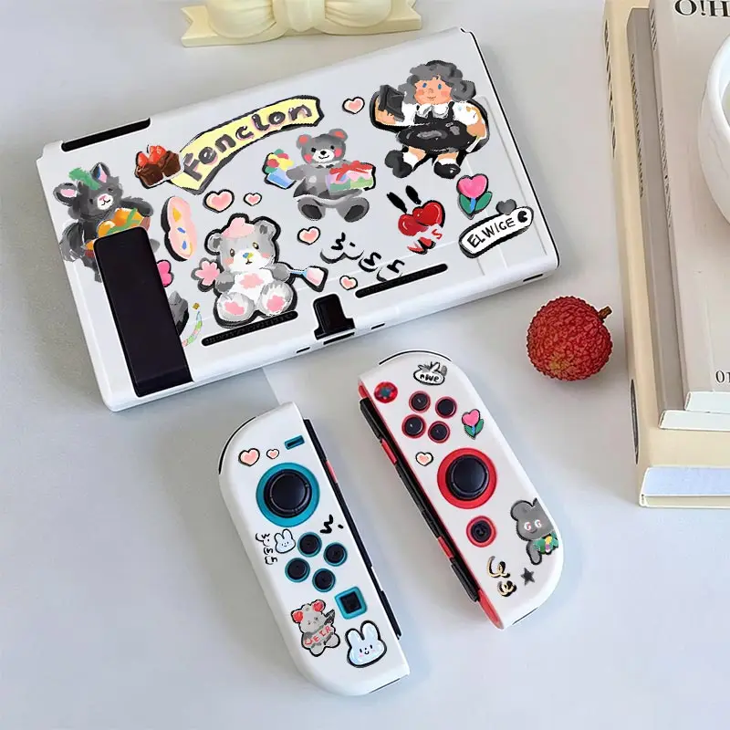 Anti-Falling Soft Shell Cover for Nintendo Switch NS Game Console Anti-Scratch Shell Protector TPU Split Protective Case