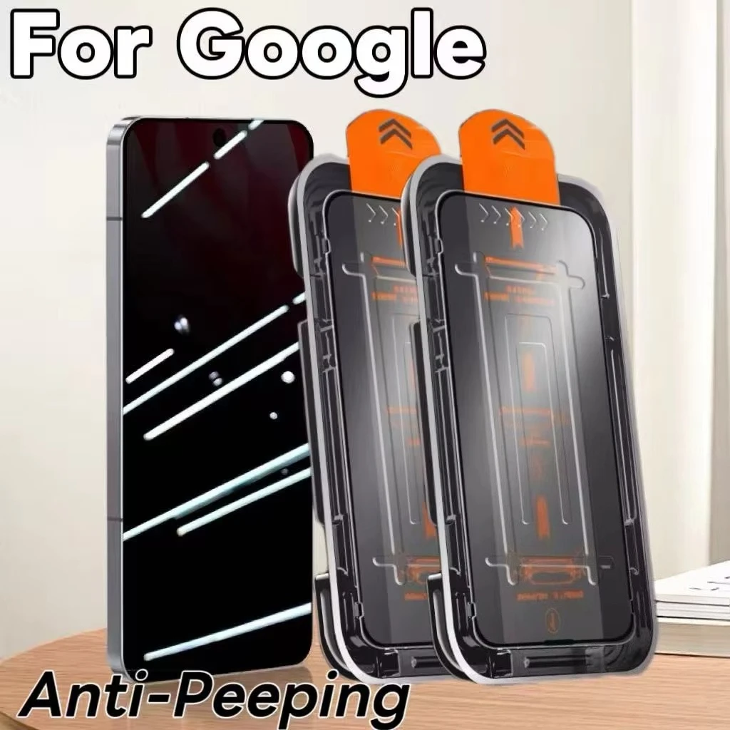 2PCS Privatsphäre Gehärtetes Glas Für Google Pixel 10 9 Pro XL 9 9A 8 8A 7 7A 6A staubfreie Installation Anti-spion Screen Protector