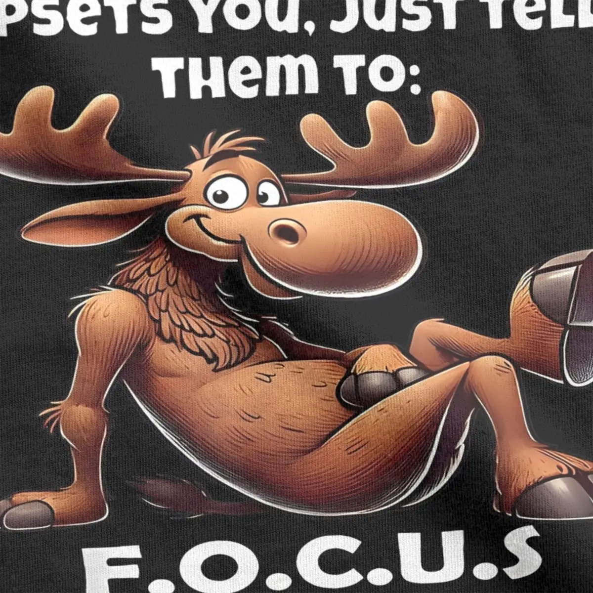 تي شيرت رجالي في الوقت التالي شخص يزعج عليك فقط أخبرهم إلى F.O.C.U.S 100% قطن تي شيرت قصير الأكمام تي شيرت برقبة مستديرة