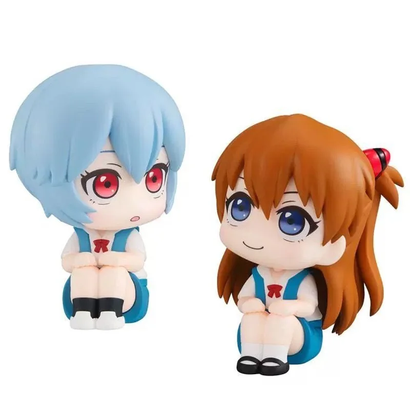 9 см Evangelion Rei аниме фигурка Аянами Рей Аска фигурка Q версия милые игрушки модель Коллекционный автомобиль настольный орнамент подарок