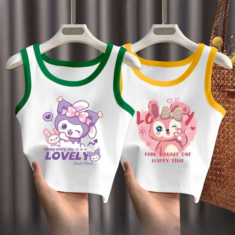 

Girls' Summer Vest 2026 New Children's Foreign Style Sleeveless T-shirt Baby Thin Cotton Top Trendy