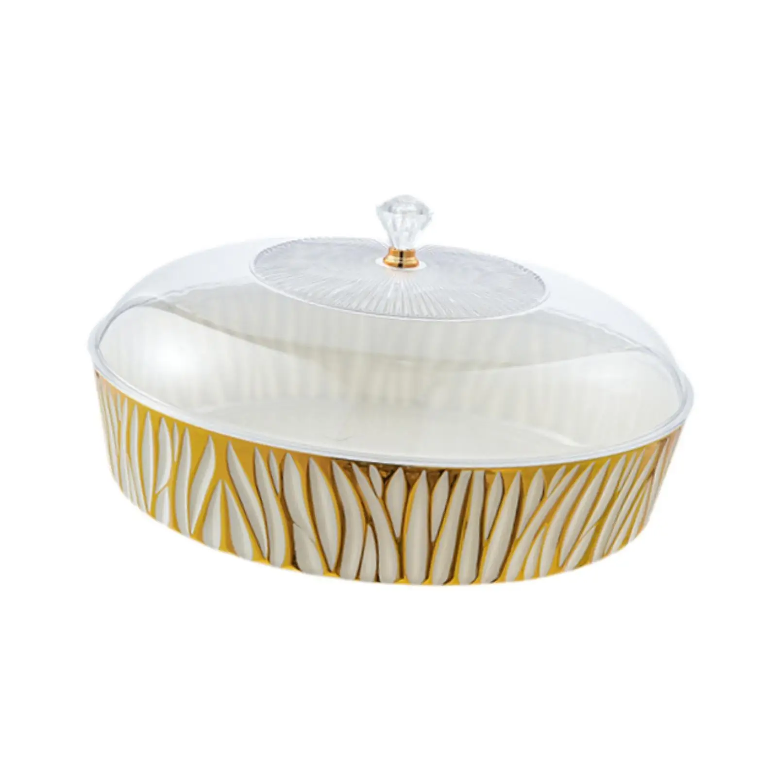 Serving Tray Organizer Display Server Dish Snack Platter Cake Plate with Lid for Food Treats Sandwich Desert Dessert Parties