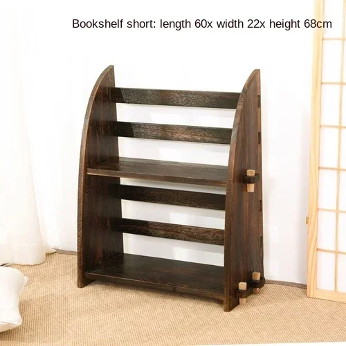 Solid Wood Floor Multi-Column Book Shelf Simple Storage Rack Household Set