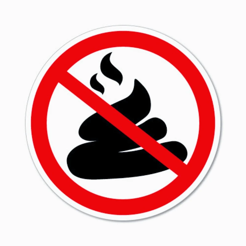 

Car decoration decals No Pooping Dog Sign Sticker Decal Safety Sign Car Vinyl 15cm PVC KK