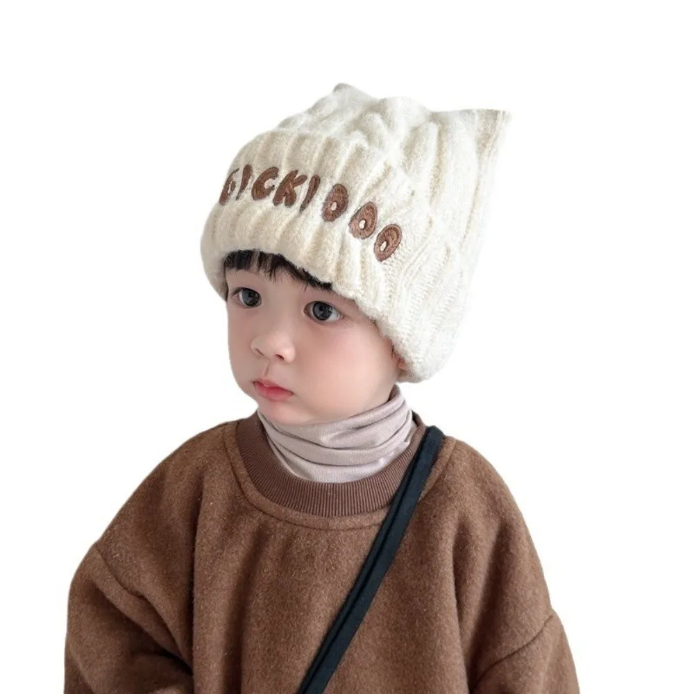 

New Warm Knitted Hat Windproof Coldproof Ear Protection Hat Beanie Hat Baby