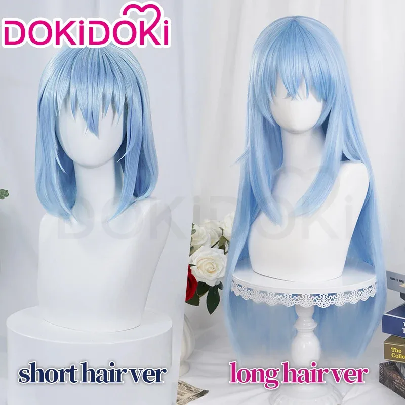 

Qq28LQIN АКЦИЯ Аниме That Time I Got Reincarnated as a Slime DokiDoki Женские синие волосы Rimuru Tensura Косплей Бесплатный парик