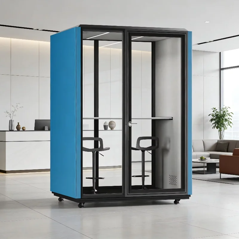 Studio Booth For Vocal Recording Karaoke With Capsule Design Movable Privacy Space For School Use Modern Mobile Indoor Setup