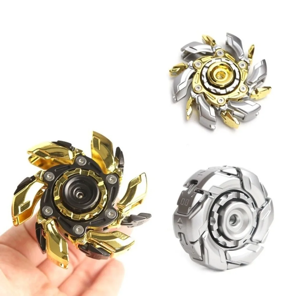 Adult Mechanical Fidget Spinner Deformable Smooth Spin Spinning Premium Alloy Magnetic Metal Fidget Sliders Office Relaxation