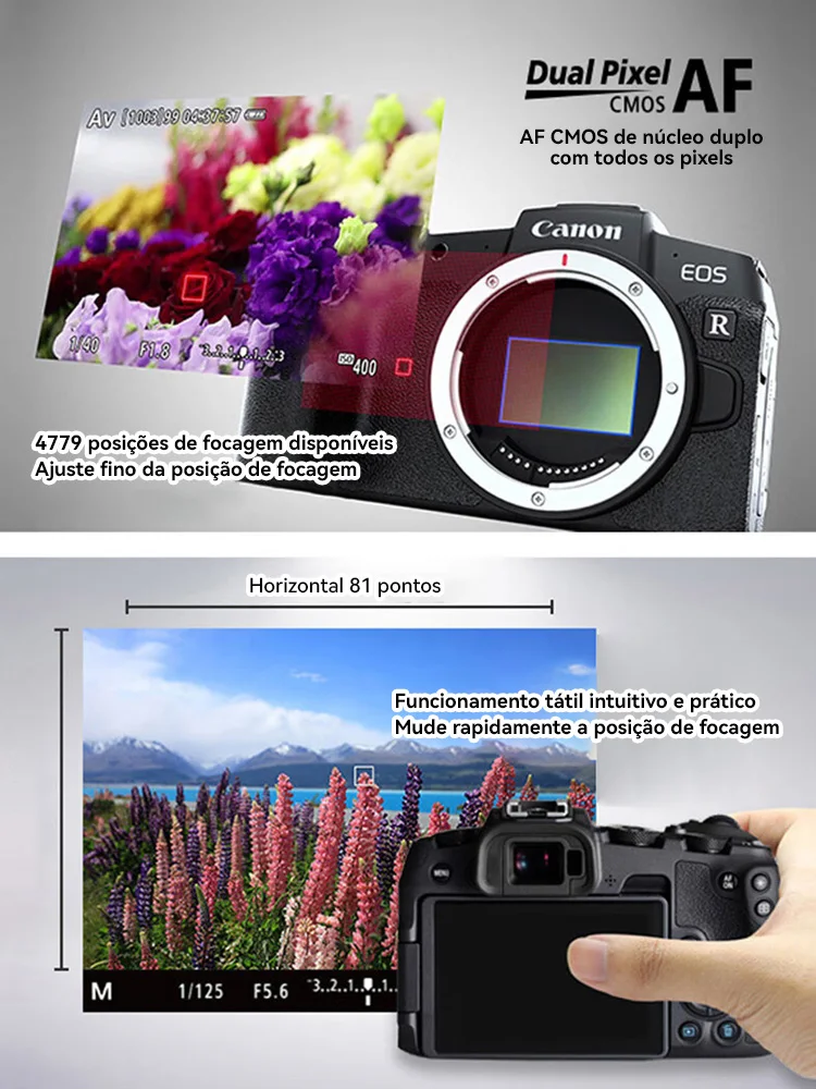 【 Do Brasil 】كاميرا Canon EOS RP الاحترافية الرقمية بدون مرآة بإطار كامل وجسم فيديو بدقة 4K أو مع عدسة RF 24-105 MM F4 STM USM