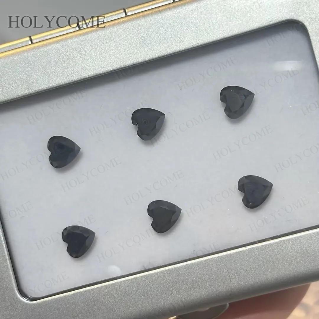 

Black VVS1 Rare Heart Cut Moissanite Gemstones 0.3-2CT Premium Loose Stones for Custom Engagement Jewelry Craft Creation
