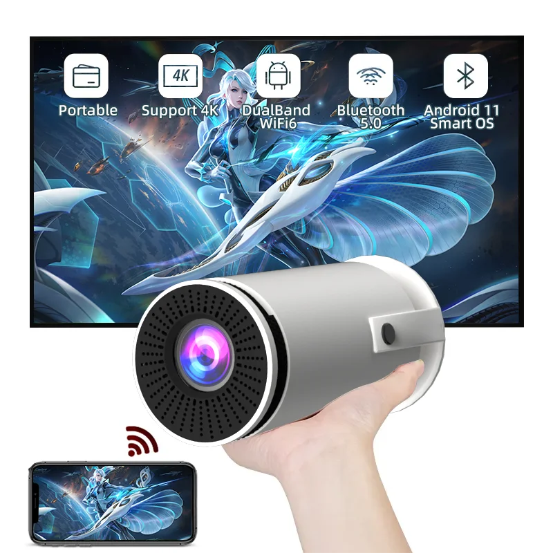 S20A Ultra HD Projector Smart Projector System 5G Home Projection 4K Android 11 Dual Wifi6 200 ANSI BT5.0 1080P 1280*720P