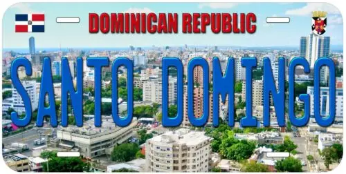 Santo Domingo Dominican Republic Aluminum Novelty Car License Plate Aluminum