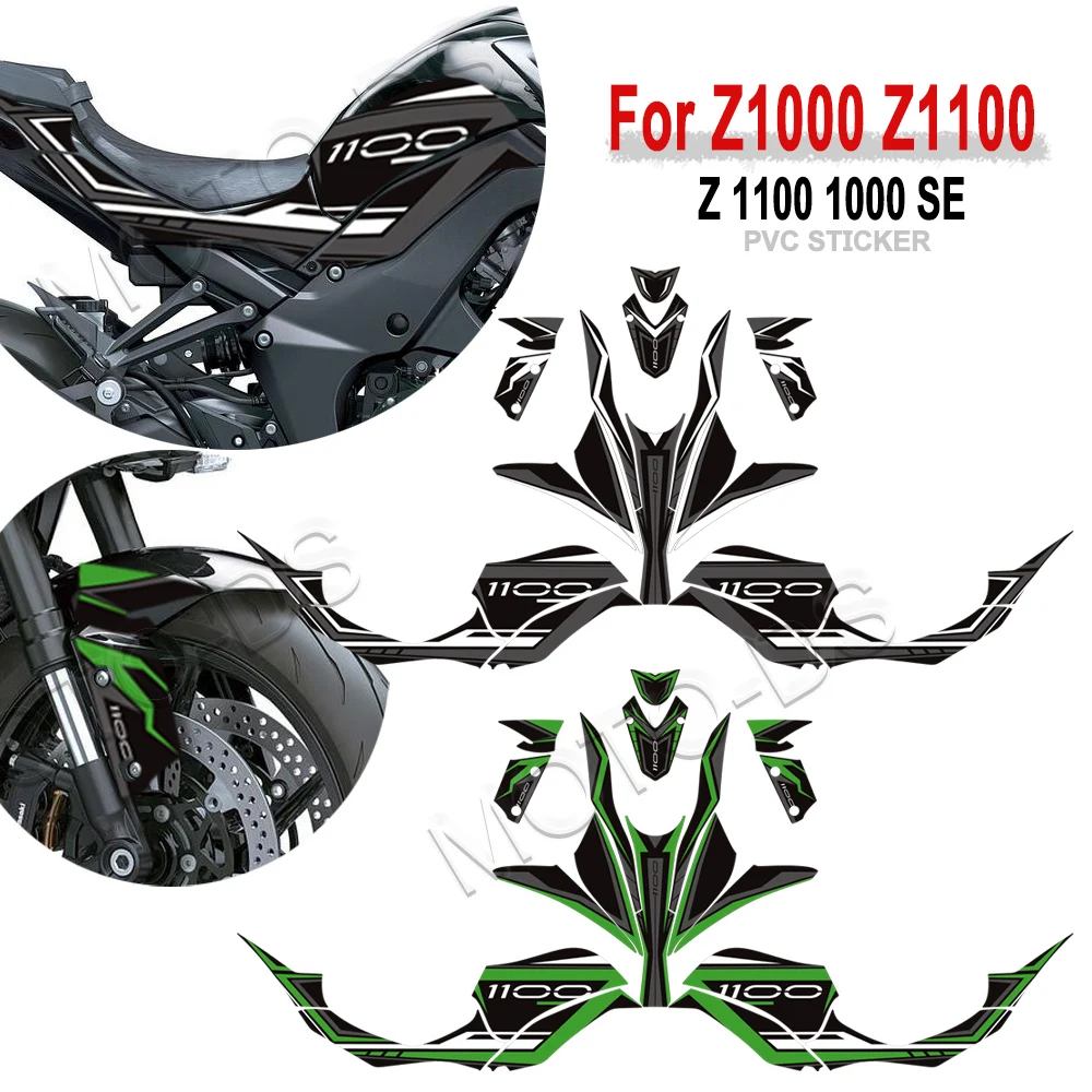 For Z1100 Z1000 Z 1100 1000 SE Motorcycle Tank Pad Cap Gas Protection Fairing Fender PVC Stickers Decals ﻿