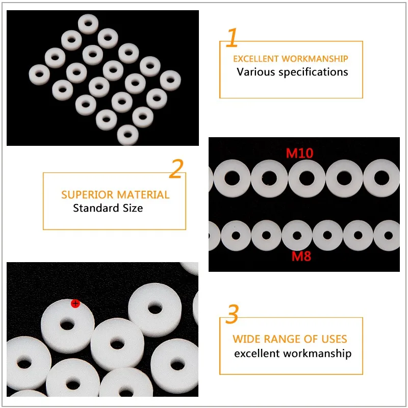 50 peças pneumática m10 m8 ptfe o-ring junta arruela de vedação de ar para mini medidor de alta pressão acopladores rápidos acessórios de soquete