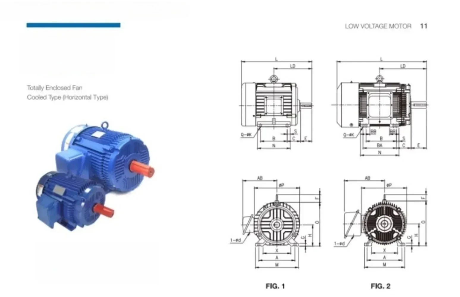 7.5KW (10HP) Motor KMP-10HK1 220/380V 4P Industrial