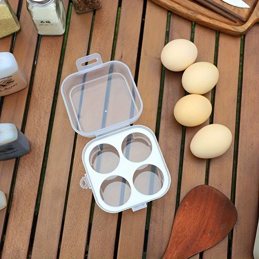 3/4/8 Grids Transparent Portable Egg Box Shockproof Anti-Fall Camping Picnic Egg Storage Box Refrigerator Camping Eggs Container