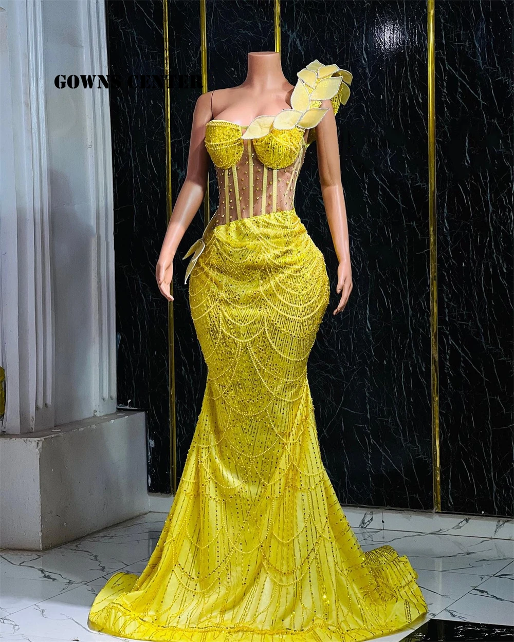 Yellow One Shoulder… - image