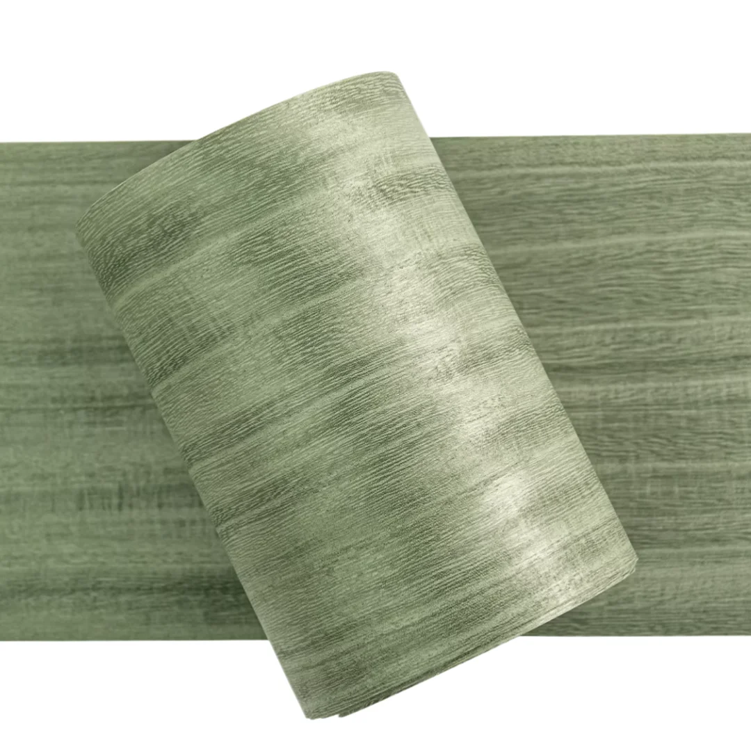 L:2.5m Width:160mm T:0.2mm Green Dyed Parasol Wood Veneer Furniture Renovation DIY Veneering Cabinet Doors & Wood Floors