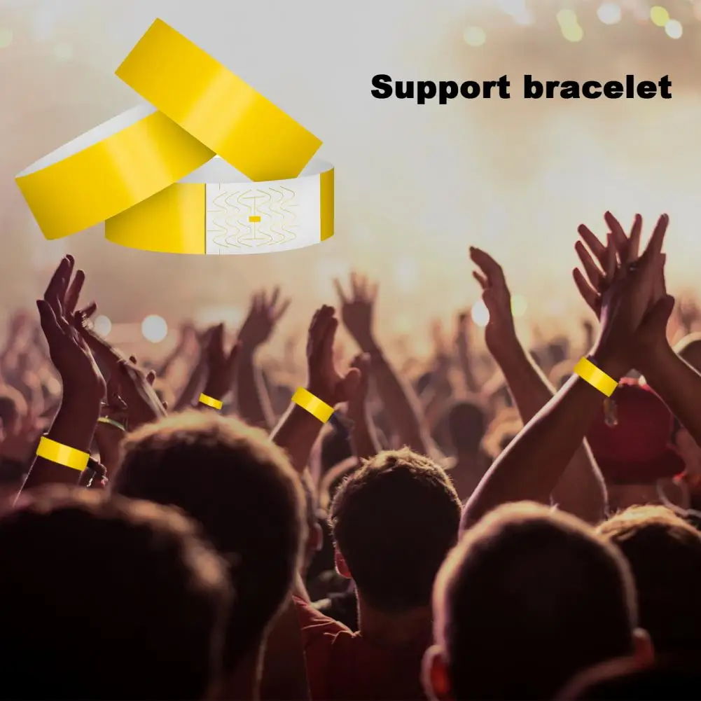 Waterproof Attendance Bracelets 100pcs Waterproof Synthetic Paper Wristbands for Events Disposable Identification for Amusement