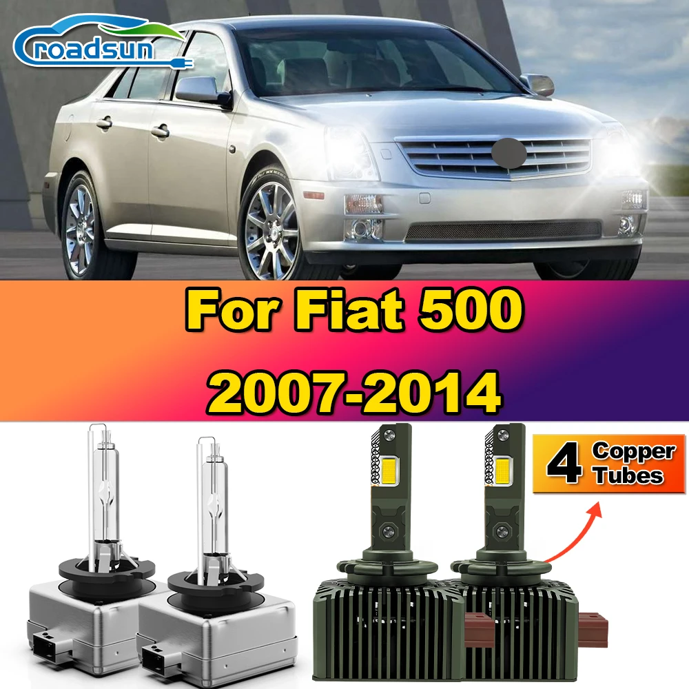 

120W LED Car Headlight Bulbs 6000K Plug and Play Turbo Car HID Xenon Lamps 12V For Fiat 500 2007-2009 2010 2011 2012 2013 2014