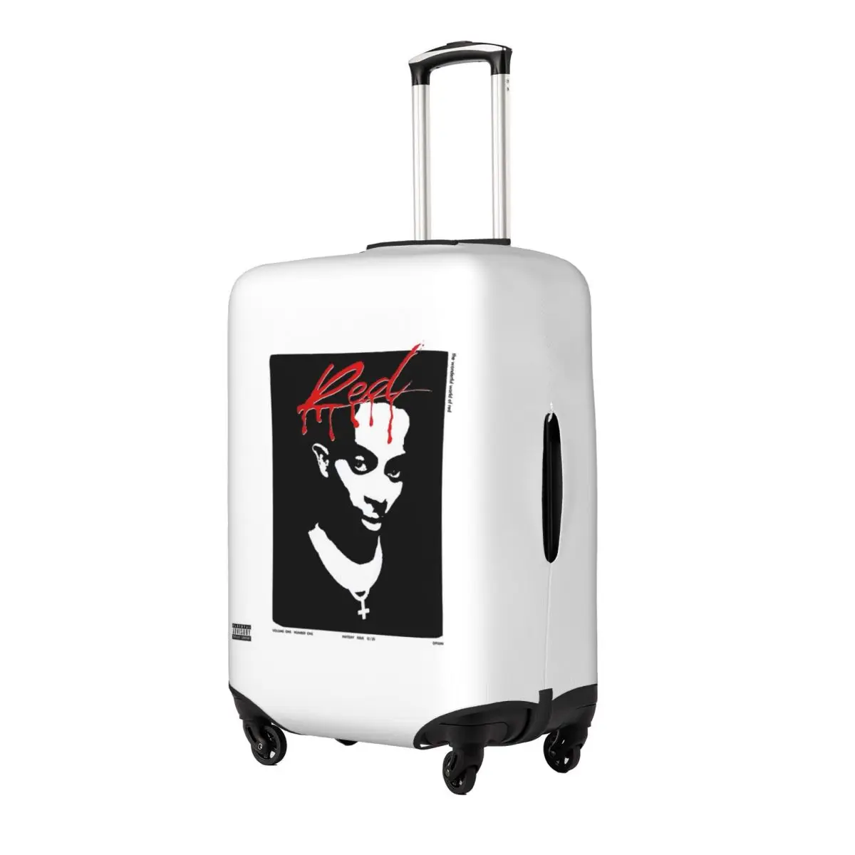 

Playboi Carti Whole Lotta Red Album Cove Suitcase Cover Protection Elastic Travel Luggage Protector Covers for 18-32 Inch