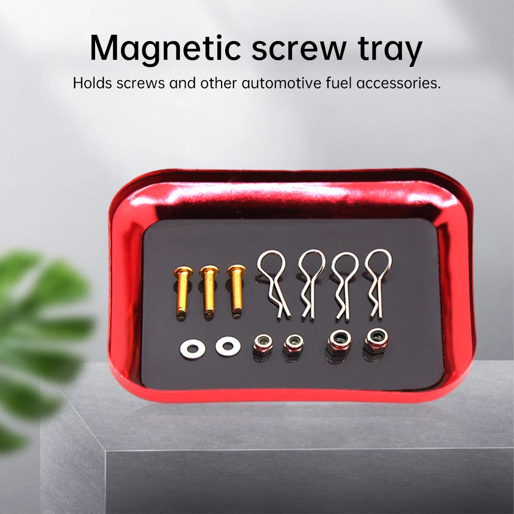 Magnetic Mini Screw Mat Tray Storage Plate Aluminum Alloy Pad Bits Box For Car Boat Drone RC Crawler Model Phone Repair Tools