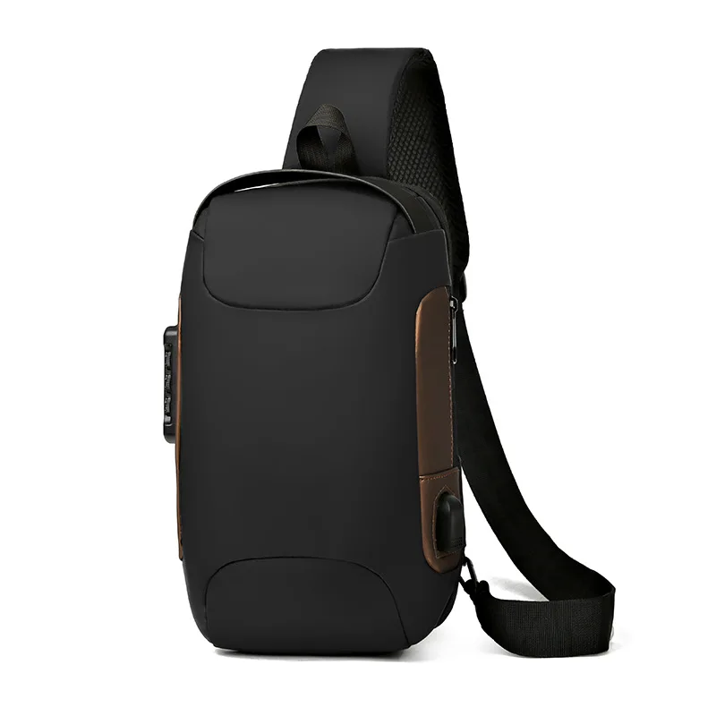 

New Men's Chest Bag, Anti-theft and Water-repellent Crossbody Bag, Casual Chest Sports Bag, Large-capacity Single-shoulder Bag