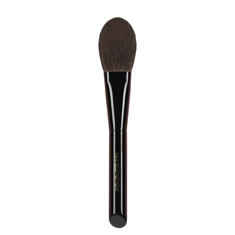 

Tongue Loose Powder Brush Large Super Fluffy Flat Head Wool Makeup Brush Dense Real Hair One Pack