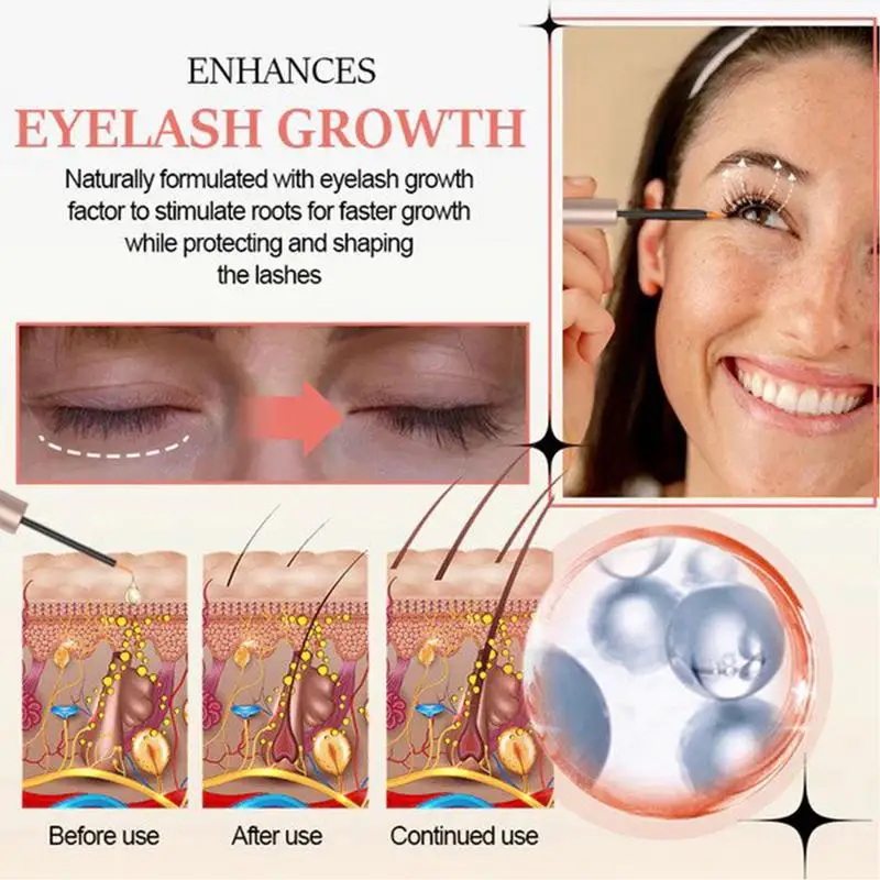 Essence de croissance des cils, allongement des cils, cils frisés naturels, produit de soins, outil de soins de beauté, amélioration plus longue