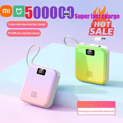 Xiaomi 120W 50000mAh Large Capacity Power Bank 2 in 1 Fast Charging Powerbank Portable Battery Charger For iPhone Samsung Huawei