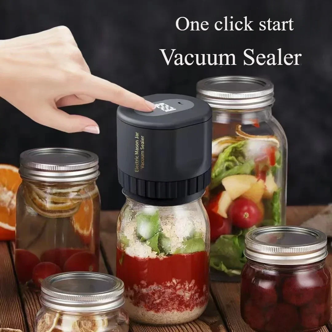 

Electric Mason Can Vacuum Sealing Machine, Small Household Food Preservation and Sealing Machine, New Technology,Sealing Kit