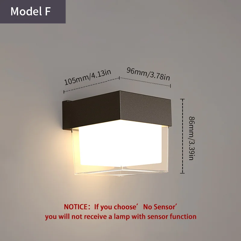 None LED Außenwandlampe 8