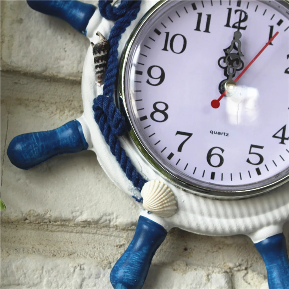 

Wooden Wall Clock Home Decor Sea Star Design Vintage Hanging Clock For Bedroom Living Room Office