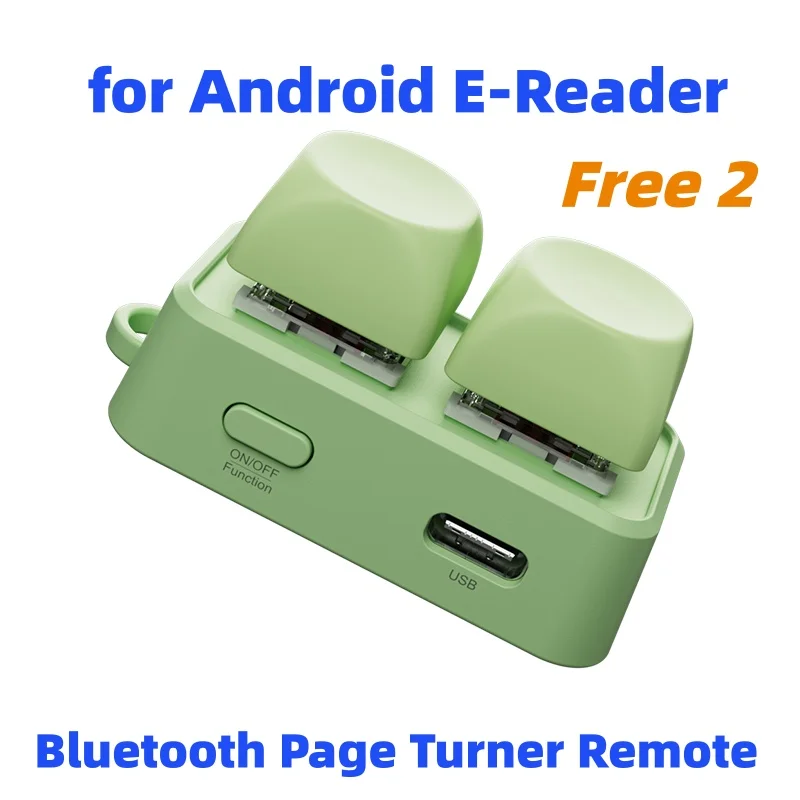 2026 New Mini Wireless Bluetooth Remote Keyboard Dual‑Button Page Turner Fast Page Turning Special Version for Android E‑readers