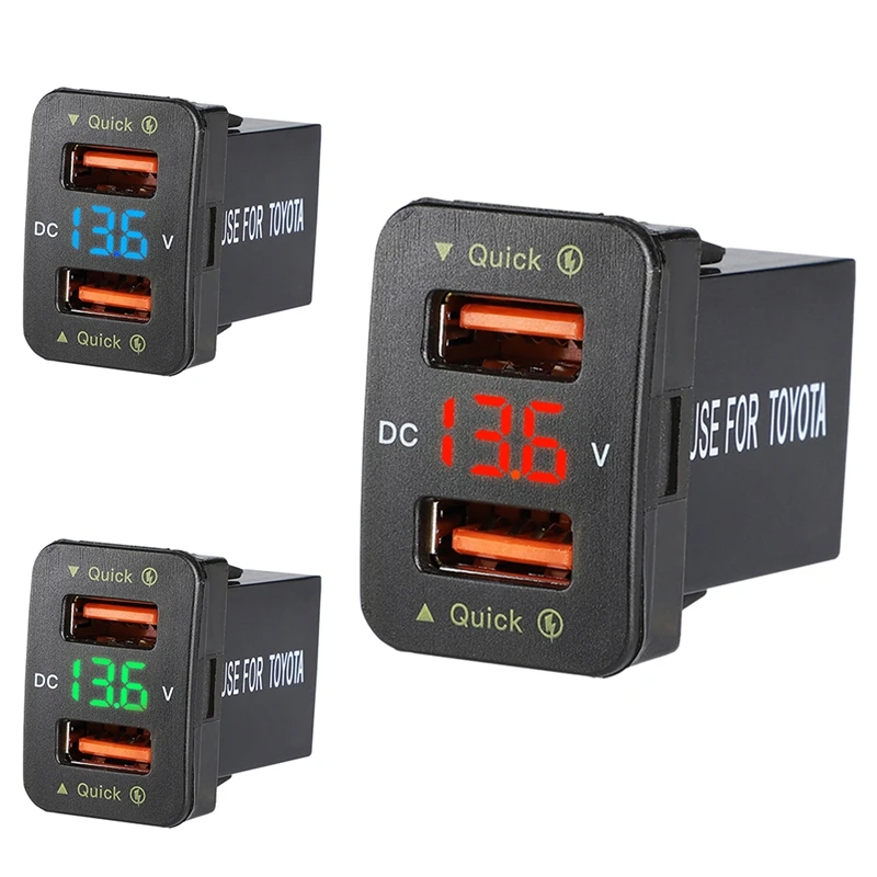 

N15R-44X26MM 36W Fast Car Charger QC3.0 Dual USB Fast Charger With Voltage Waterproof Mobile Phone Charger For Honda