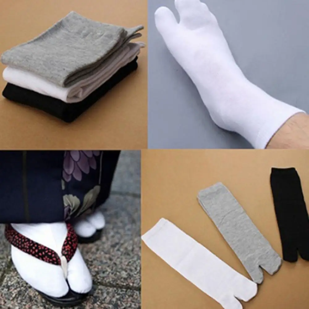 

Dropshipping!! 1 Pair Unisex Japanese Kimono Flip Flop Sandal Split Toe Tabi Ninja Geta Socks