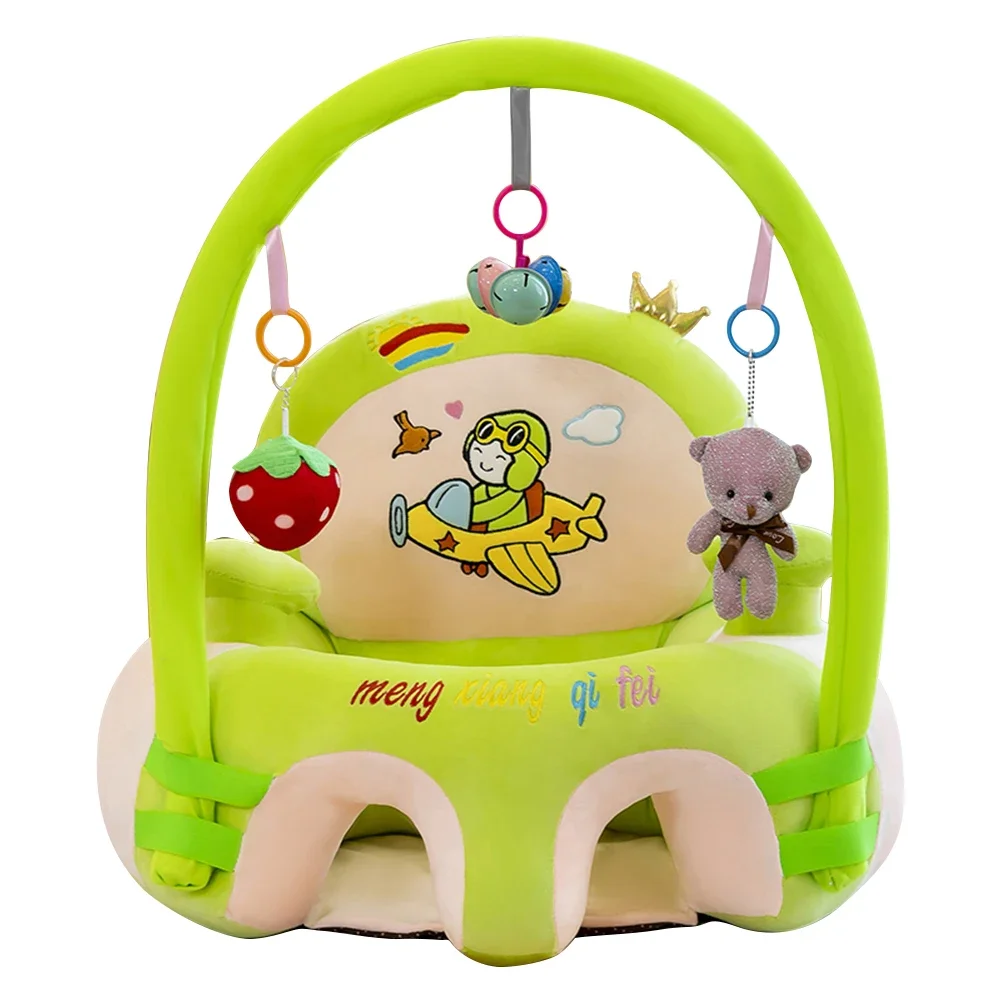 Cartoon Infant Learning Sit Sofa Skin Plush Support Feeding Chair Without Cotton Chair Feeding Seat Skin for Toddler Nest