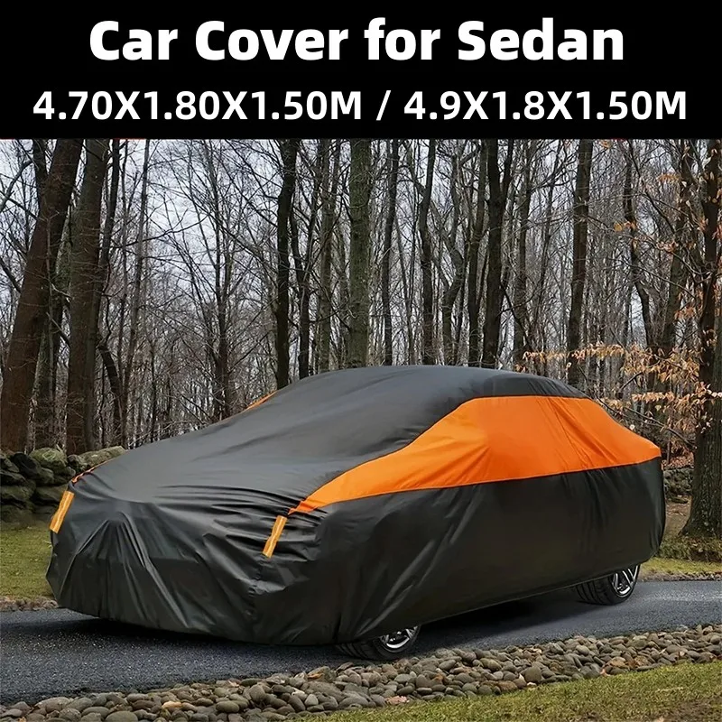 

L/XL Universal 190T Full Car Covers Outdoor Waterproof Sun Rain Snow Protection UV Auto Cover for Sedan Car Cover Protector