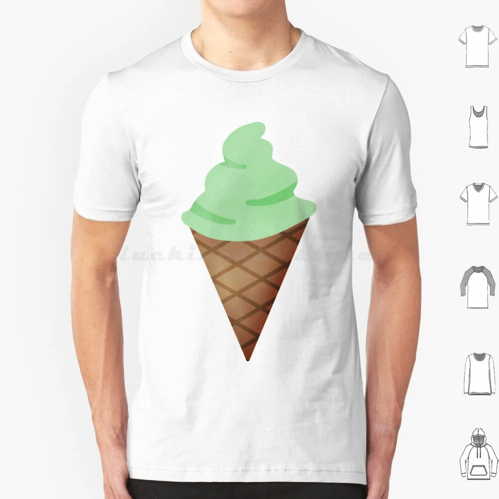 Pistachio Ice Cream T Shirt Big Size 100% Cotton Ice Cream Ben And Jerrys Icey Vanilla Vanilla Ice Cream Vanilla Cone Vanilla