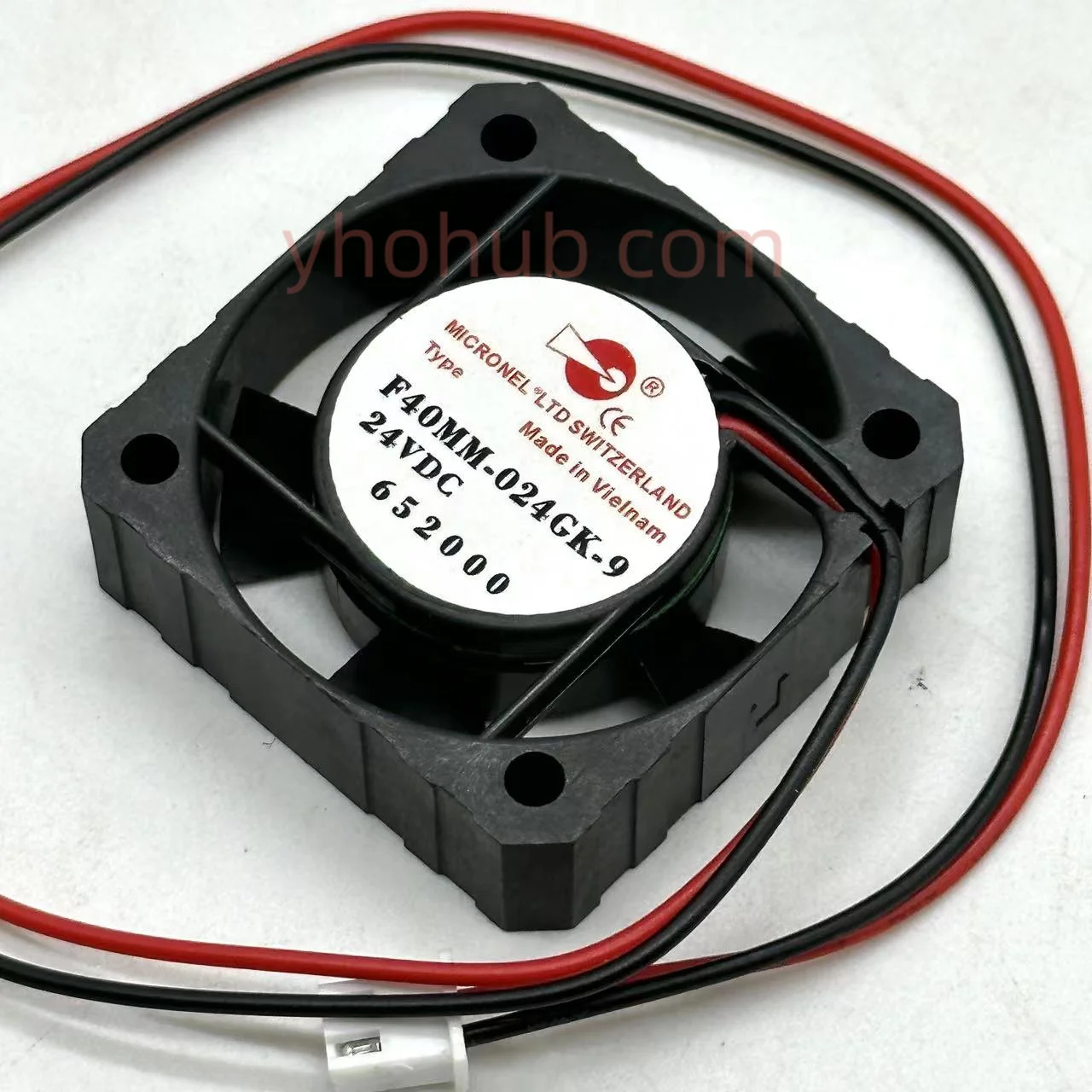 MICRONEL F40MM-024GK-9 DC 24V 40x40x10mm 2-Wire Server Cooling Fan