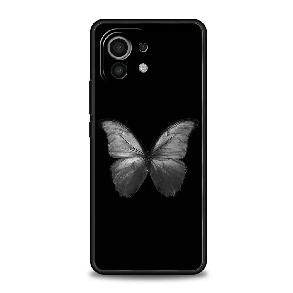 Phone Case For Xiaomi Mi 15 14 13 12 11 Lite 14T 13T 12T 11T Pro Poco X6 X5 M3 X3 Pro F5 F4 Cover Gothic Style Black Lip