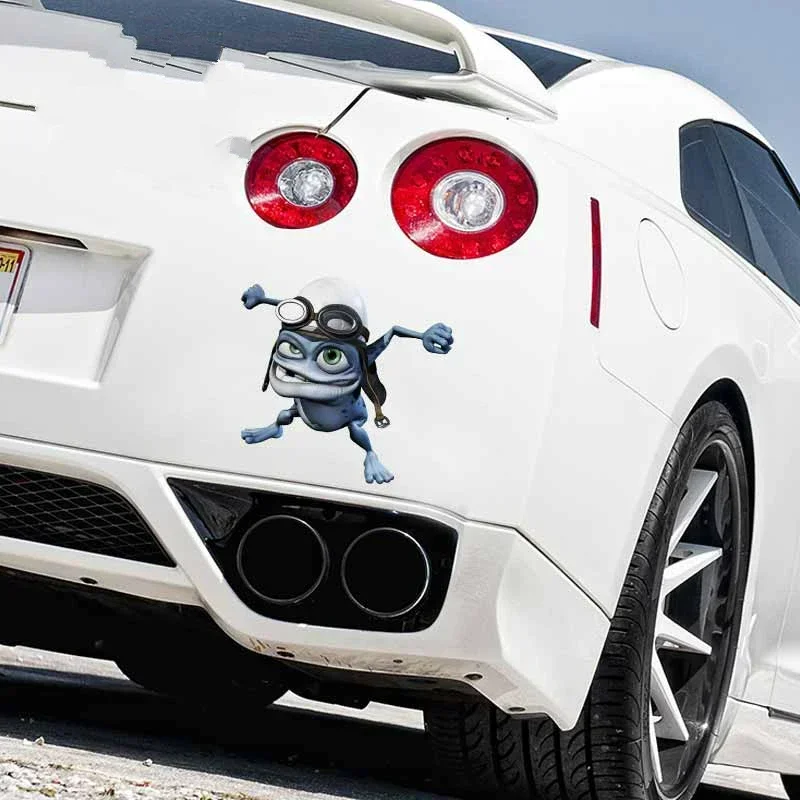 

Car Stickers Motorcycle Decals Funny Crazy Frog Cartoon Decorative Accessories,to Cover Scratches Waterproof PVC