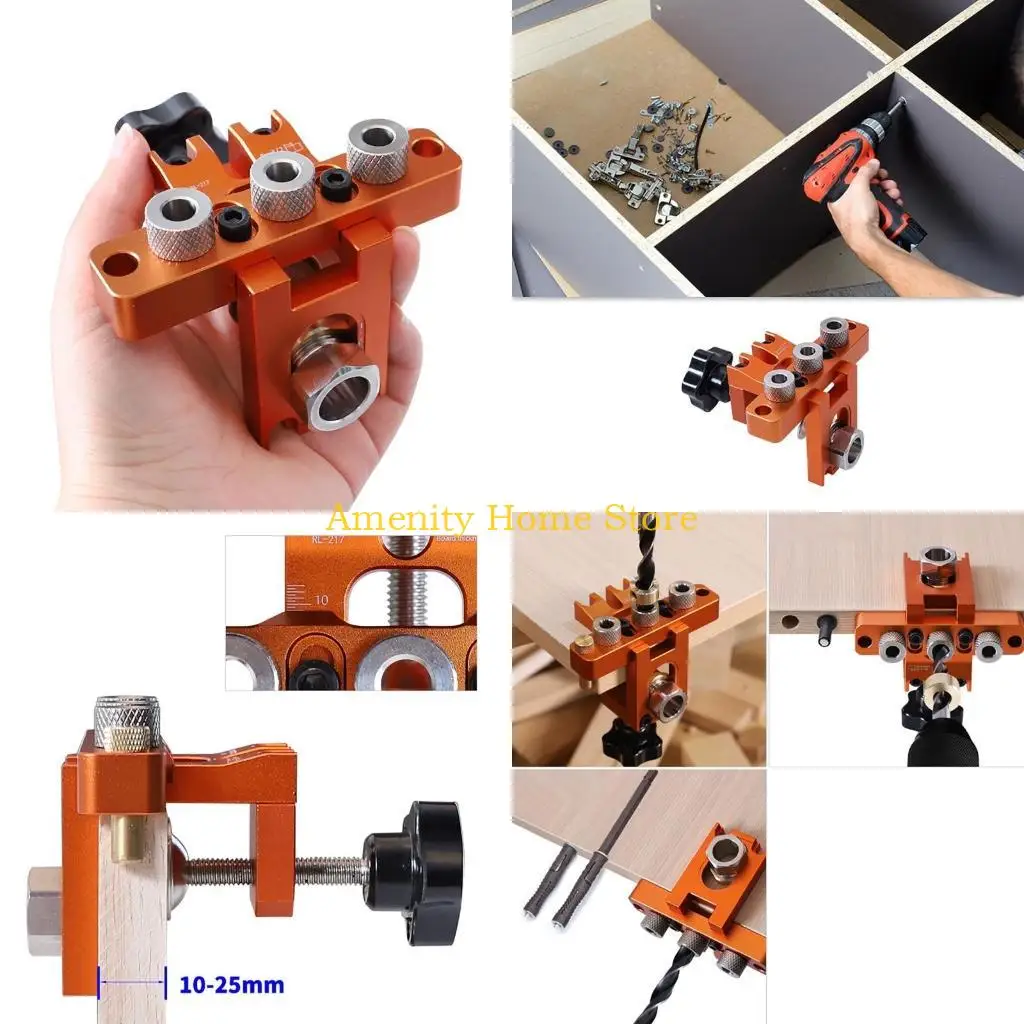 

F26C Комплект дюбелей 10–25 мм Самоцентрирующиеся направляющие для сверл Локаторы Деревообработка Дыроколы