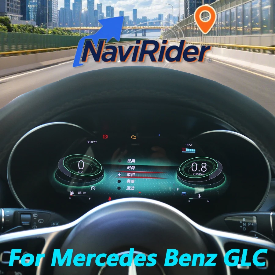 12.3 بوصة سيارة LCD أداة العنقودية لمرسيدس بنز W205 GLC C-Class C الفئة X253 C180 C200 C220 C300 C350 عداد السرعة Carplay #5