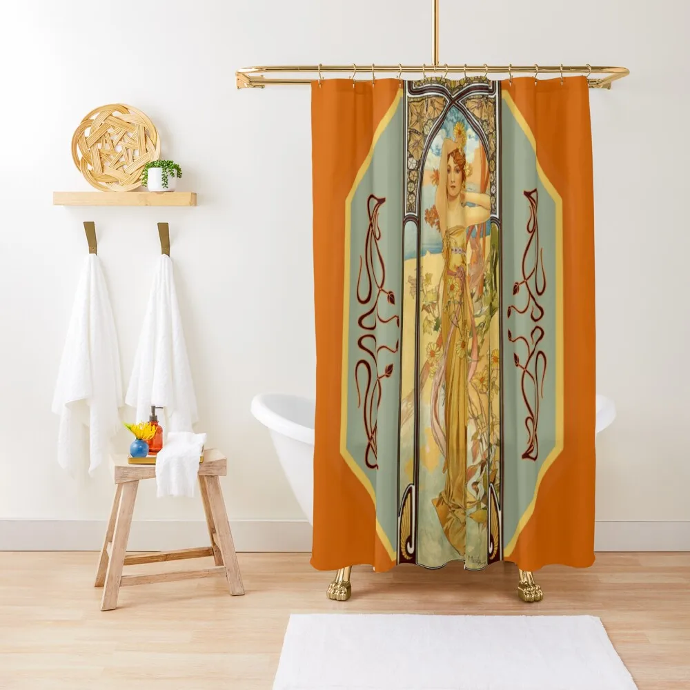

Vintage Art Nouveau Woman with Flowers Shower Curtain Bathroom Accessories Elegant Bathroom Bathroom Accessorys Curtain
