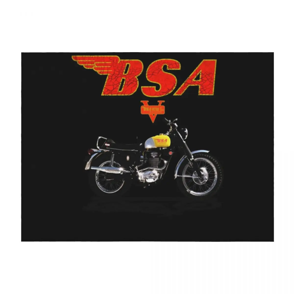 

Vintage BSA Victor 441 Motorcycles Design by MotorMania Throw Blanket Bed linens Comforter Soft Big Blankets