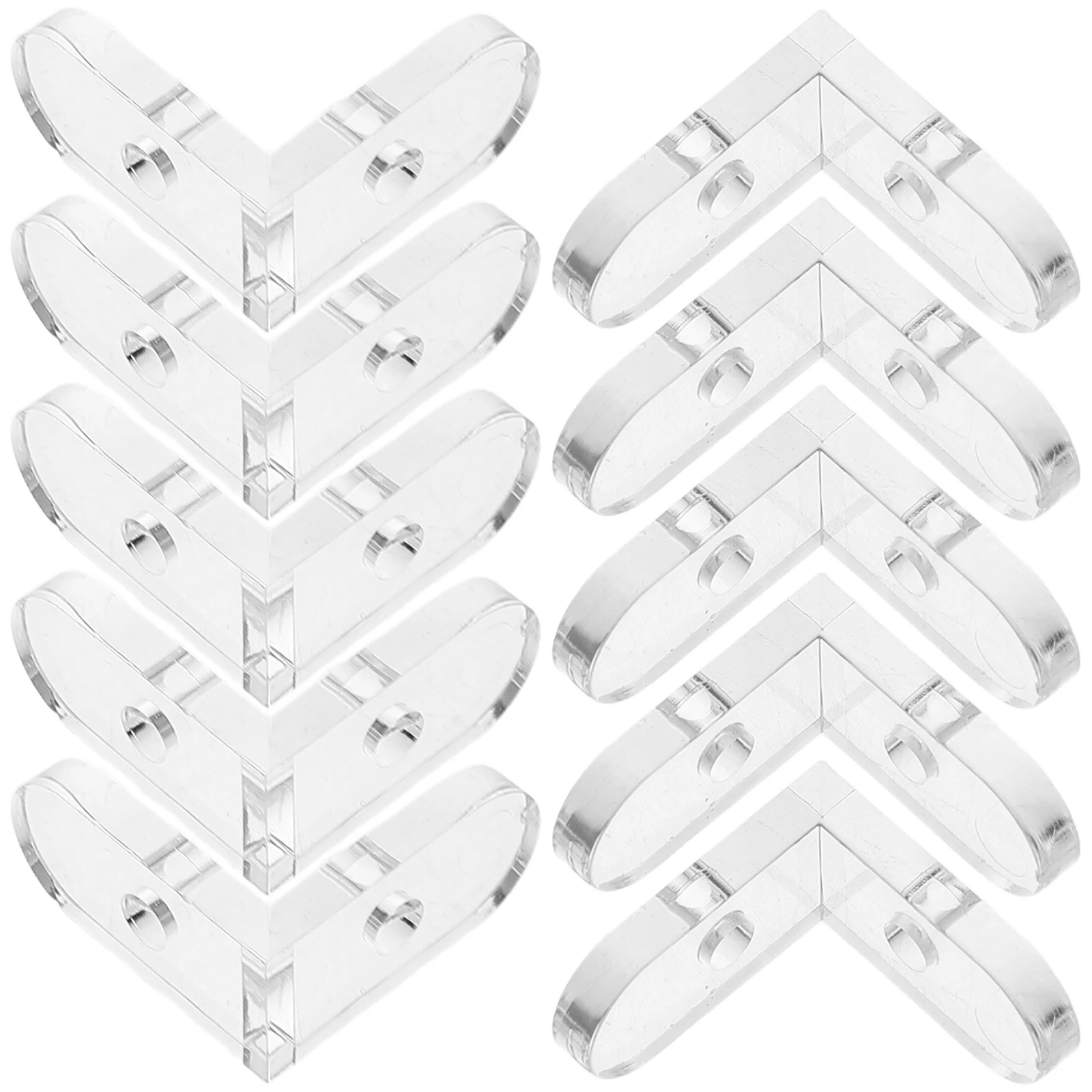 

15pcs Fixed Buckle Corner Code Acrylic Transparent Angle Braces Clear L Shaped Connectors Storage Display Home Office