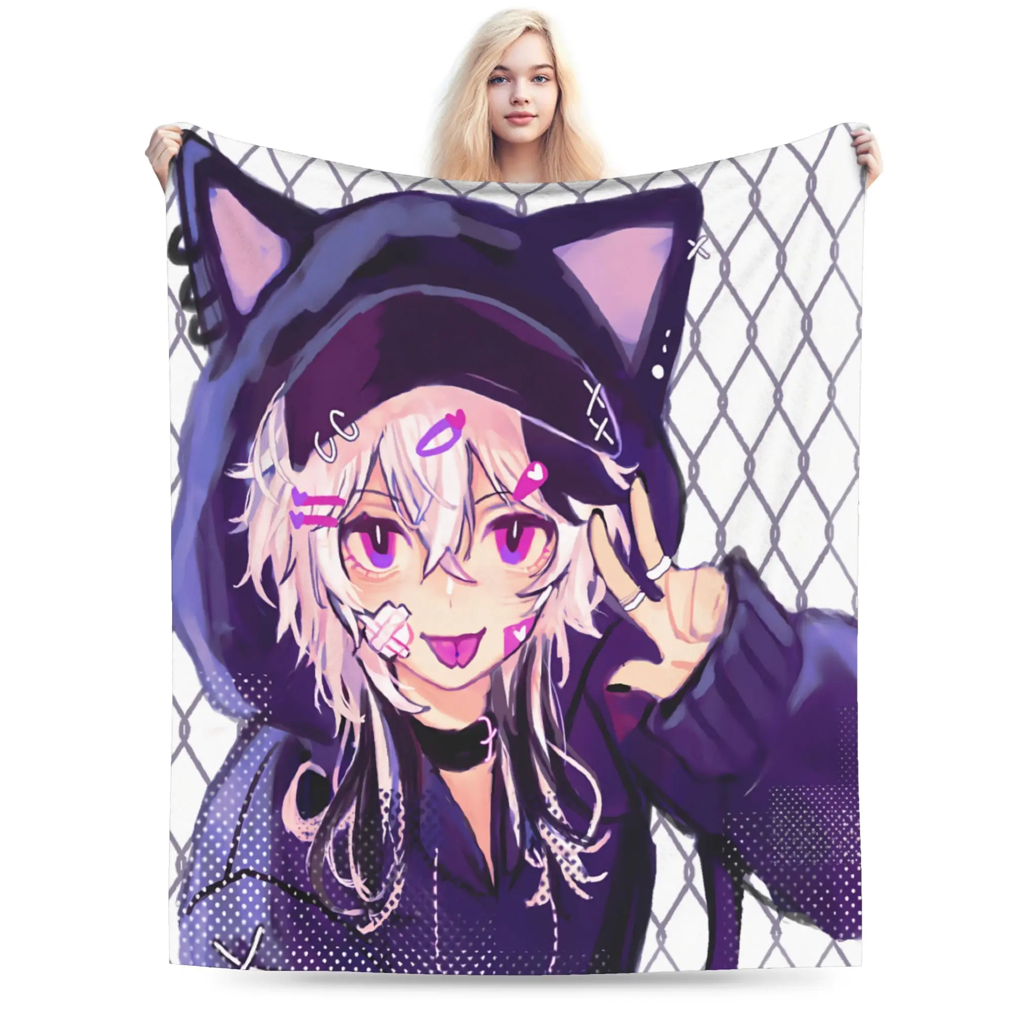 Singer V4flower Vflower Chibi Blankets Quality Soft Warm  Throw Blanket Winter Kids Adult Outdoor Graphic Bedspread